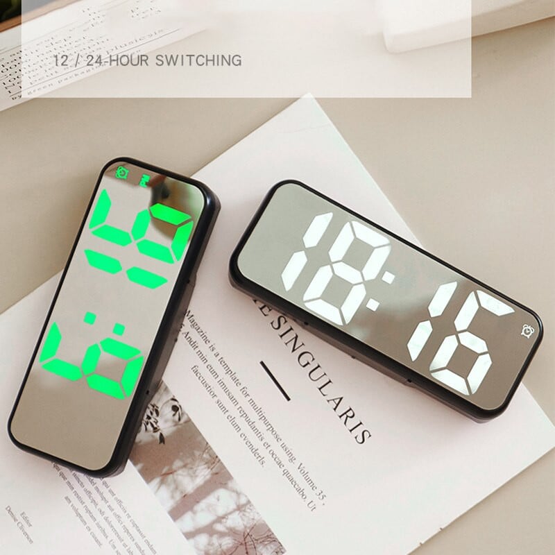 Miegamojo laikrodis prie lovos žadintuvas LED skaitmeninis modernus namų dekoras rožinis stalinis laikrodis namų laikrodžiams sieninis staliukas elektroninis darbalaukis