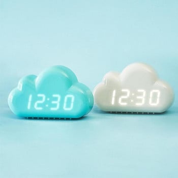 Cloud Ξυπνητήρι Παιδικό Φωτεινό Led Επιτραπέζιο φωνητικό έλεγχο αφύπνισης με τροφοδοσία Ψηφιακό επιτραπέζιο ρολόι USB Despertador Ηλεκτρονικό ρολόι