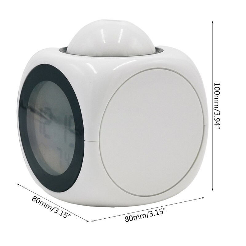 Žadintuvo projektorius Wake Up Easy Snooze Termometras ℃/℉ Lubų projekcinis žadintuvas 12/24 val. Vaikų miegamasis