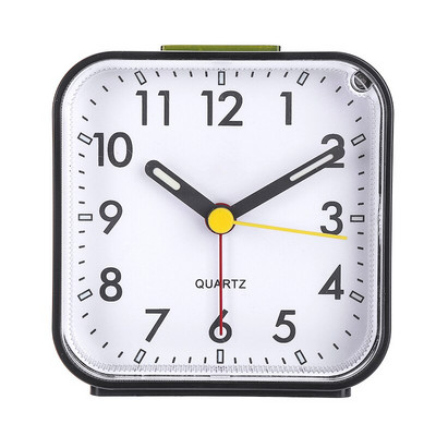 Acasă Ceas deşteptător digital cu ac Ceas deşteptător luminos pătrat din plastic, silențios, fără bifări, pentru copii, acasă, dormitor, ceas cu amânare