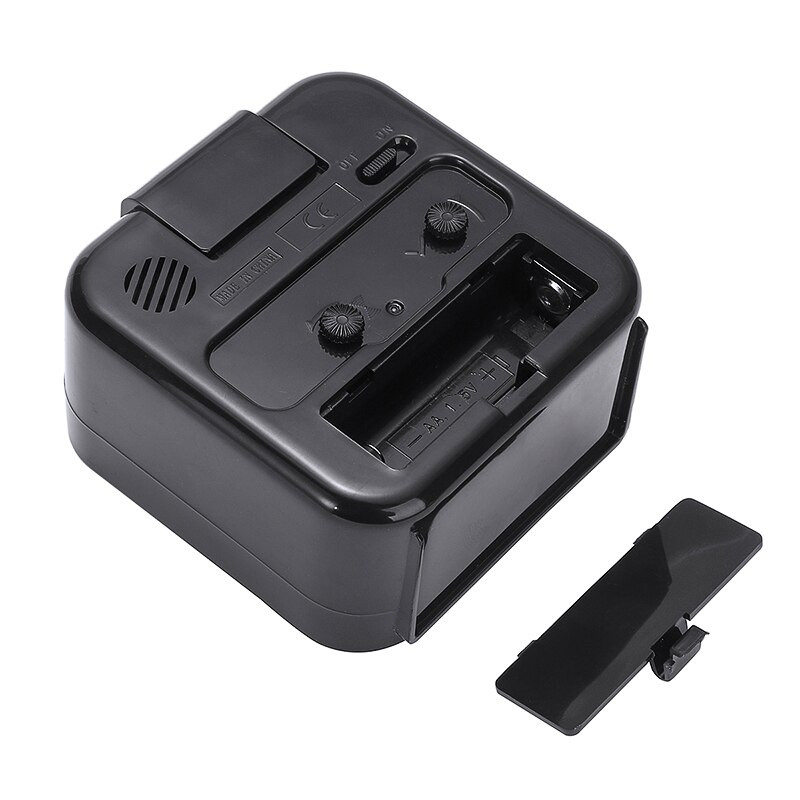 Acasă Ceas deşteptător digital cu ac Ceas deşteptător luminos pătrat din plastic, silențios, fără bifări, pentru copii, acasă, dormitor, ceas cu amânare