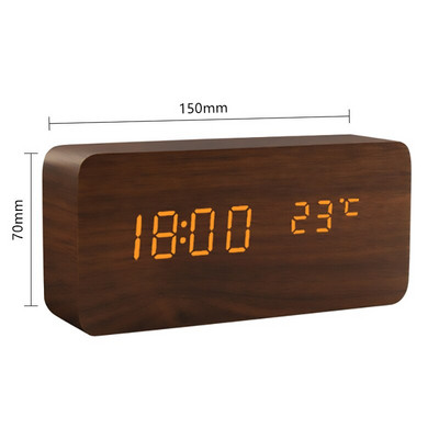 Vieno veido LED skaitmeninis žadintuvas miegamajame Išmanusis žadintuvas Skaitmeninis stalinis laikrodis naktinis staliukas, skirtas kambariui, maitinamas USB / AAA