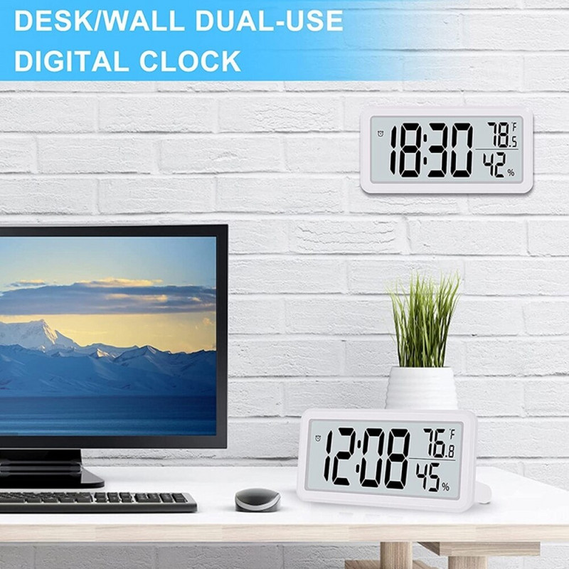 LED páratartalom hőmérséklet digitális ébresztőórák szundi asztali óra elemes elektronikus óra asztali dekoráció otthoni irodába