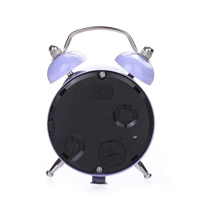 Nerūdijančio metalo lydinio laikrodis tylus dvigubas žadintuvo varpas