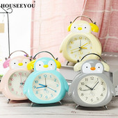 Animacinis filmukas Pingvinas Žadintuvas Studentas Vaikams prie lovos Šviečiantis nutildymo laikmatis Miegamojo dekoras Amatai Ornamentai Dovanos