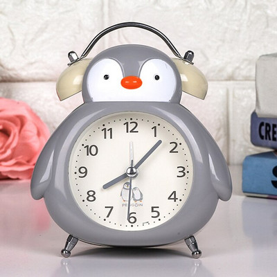 Animacinis filmukas Pingvinas Žadintuvas Studentas Vaikams prie lovos Šviečiantis nutildymo laikmatis Miegamojo dekoras Amatai Ornamentai Dovanos