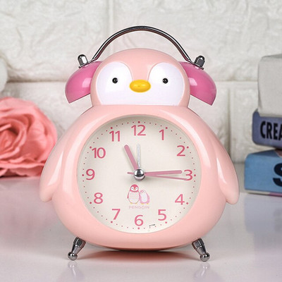 Animacinis filmukas Pingvinas Žadintuvas Studentas Vaikams prie lovos Šviečiantis nutildymo laikmatis Miegamojo dekoras Amatai Ornamentai Dovanos