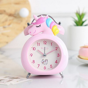 Mielas animacinių filmų vienaragis žadintuvas Specialus tylus nakties šviesos laikmatis vaikams Studentams Miegamojo dekoras amatų papuošalų dovanos