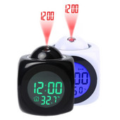 Proiecție la domiciliu Meteo digitală LCD Amânare ceas Clopoțel Afișaj alarmă Iluminare din spate Proiector cu LED Ceas de acasă Timer Instrumente pentru decorarea casei