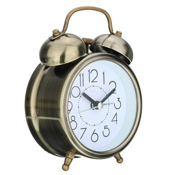 Hot Sale Δημιουργικό ρετρό ρολόι ξυπνητήρι αντίκα χάλκινο στρογγυλό ρολόι Dual Bell Δυνατό Ξυπνητήρι δίπλα στο κρεβάτι Νυχτερινό φως Διακοσμήσεις σπιτιού Δώρο