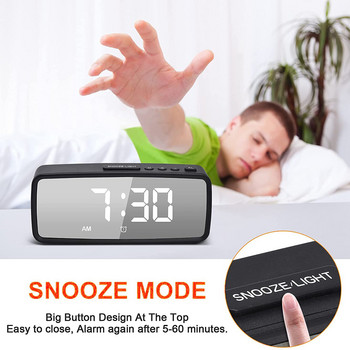 Ψηφιακό ξυπνητήρι FM ραδιόφωνο επιτραπέζιο ρολόι LED με USB Ψηφιακό ρολόι για παιδιά Ηλεκτρονικό ρολόι δίπλα στο κρεβάτι reloj despertador
