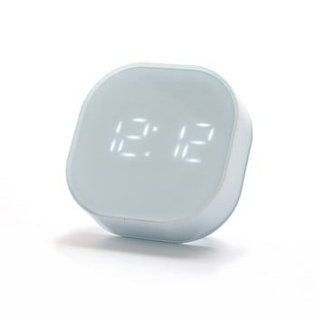 Ηλεκτρονικό τετράγωνο αθόρυβο ξυπνητήρι δίπλα στο κρεβάτι Έξυπνο ρολόι επιτραπέζιου έλξης με μαγνητικό αισθητήρα θερμοκρασίας Διακόσμηση σπιτιού