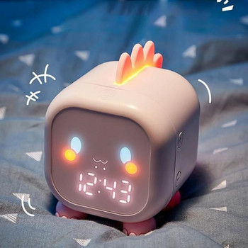 1 ΤΕΜ. Υπέροχο Ξυπνητήρι σιλικόνης Χαριτωμένο ψηφιακό ρολόι δεινοσαύρων για παιδιά Ρολόι δίπλα στο κρεβάτι Παιδικό γυμναστήριο ύπνου Φως νυχτερινής αφύπνισης