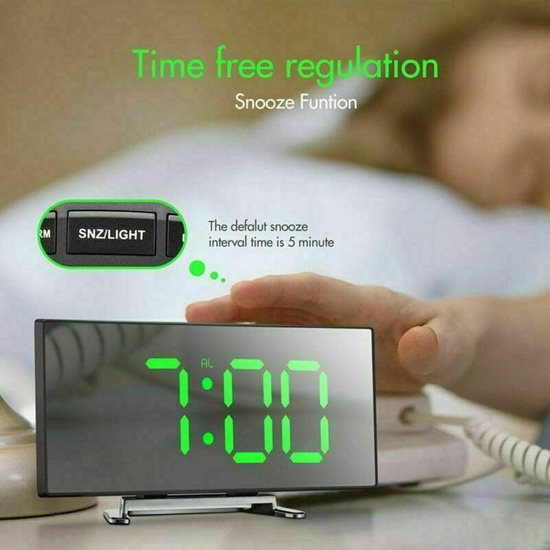 Led digitális ébresztőóra Otthoni asztali dekoráció nagy kijelzővel Többfunkciós ébresztőóra Modern asztali óra Elektromos ébresztőóra