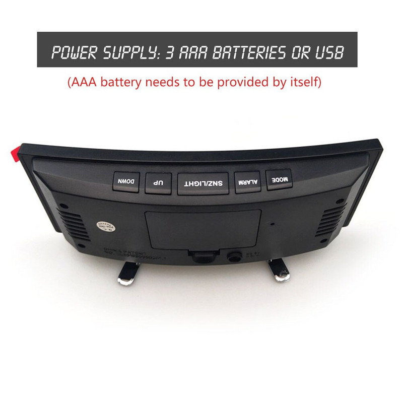 Led digitális ébresztőóra Otthoni asztali dekoráció nagy kijelzővel Többfunkciós ébresztőóra Modern asztali óra Elektromos ébresztőóra