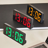 Lakásdekor szám Óra Éjszakai fény Hőmérséklet naptár Ébresztőóra LED Digitális Elektronikus óra Nagy szám