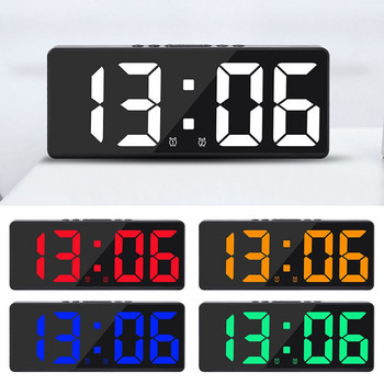 Αριθμός διακόσμησης σπιτιού Ρολόι Θερμοκρασία νυκτός Ημερολόγιο Ξυπνητήρι LED Ψηφιακό ηλεκτρονικό ρολόι Μεγάλος αριθμός