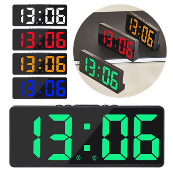 Αριθμός διακόσμησης σπιτιού Ρολόι Θερμοκρασία νυκτός Ημερολόγιο Ξυπνητήρι LED Ψηφιακό ηλεκτρονικό ρολόι Μεγάλος αριθμός
