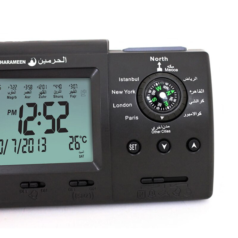 AKCIÓS AKCIÓ Automatikus digitális óra Iszlám Azan muszlim ima ébresztő Azan óra asztali asztali óra Otthoni dekoráció