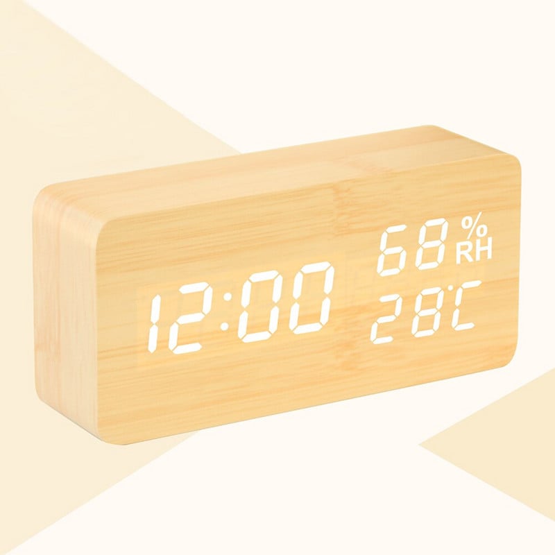 Medinis LED žadintuvo elektronika 2022 m. stalinis skaitmeninis varpelio stalas SD