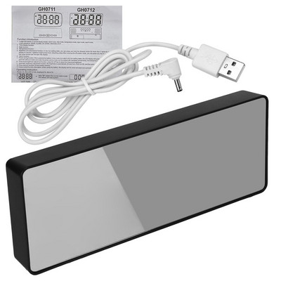 Snausti namų puošmenos Akrilinis/veidrodinis žadintuvas Balso valdymas Balso valdymas Laikas Temperatūros ekranas LED skaitmeninis laikrodis