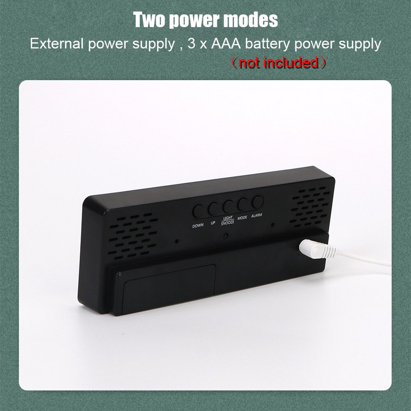 Szundi otthoni dekorációk akril/tükör ébresztőóra Hangvezérlés Hangvezérlés Idő hőmérséklet kijelző LED digitális óra