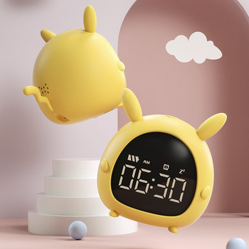 Δημιουργικό Έξυπνο Φοιτητικό Ξυπνητήρι USB Φόρτιση με φωνητική φόρτιση Επιτραπέζιο Ψηφιακό ρολόι LED Αντίστροφη μέτρηση κινουμένων σχεδίων Παιδικό ρολόι
