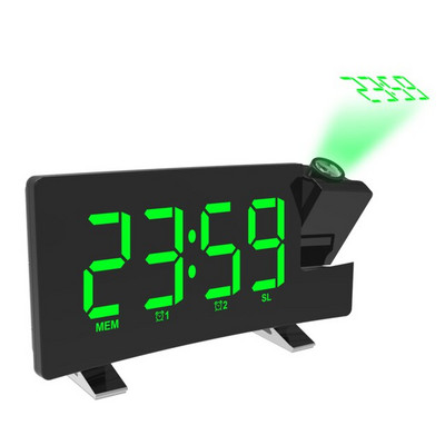 FM rádió vetítés LED digitális óra Intelligens ébresztőóra óra asztali elektronikus asztali órák Ébresztő óra Idő Szundi 2 ébresztő