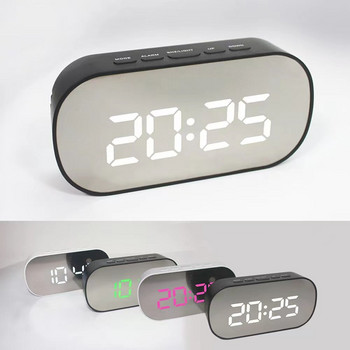 2022 LED Καθρέφτης Ψηφιακό Ξυπνητήρι Φώτα νύχτας Θερμόμετρο Ρολόγια τοίχου Φωτιστικό Τετράγωνο ορθογώνιο Επιτραπέζιο ρολόι πολλαπλών λειτουργιών USB/AAA