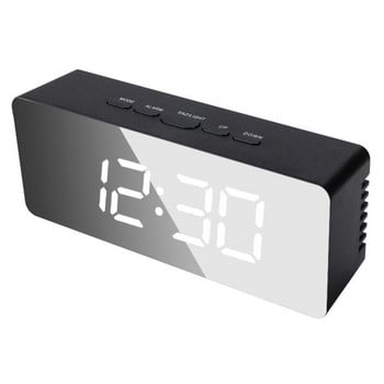 LED Wecker Digital USB Alarmwecker Funk Uhr Schlummerfunktion Tischuhr Spiegel Reloj Despertador Διακόσμηση τοίχου