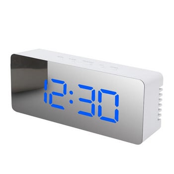 LED Wecker Digital USB Alarmwecker Funk Uhr Schlummerfunktion Tischuhr Spiegel Reloj Despertador Διακόσμηση τοίχου