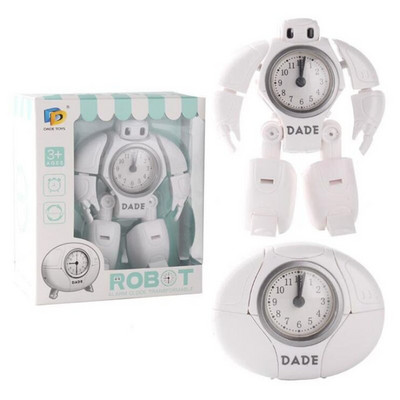 Vaikiškas robotas žadintuvas vaikams žaislas deformuojantis robotas stalo laikrodžiai 2 modelio formos Kūrybinis animacinis stalinis laikrodis mokiniams Dovana vaikams