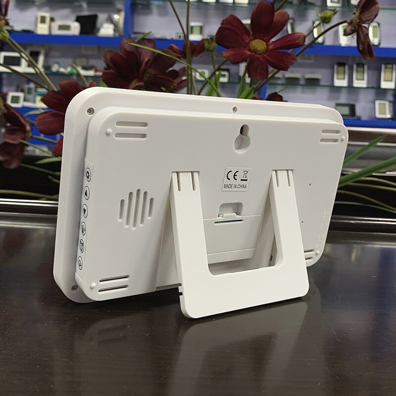 Daugiafunkcis LED didelio ekrano LCD skaitmeninis žadintuvas su termometru, higrometru, sieninis laikrodis, stalinio laikrodžio kalendorius