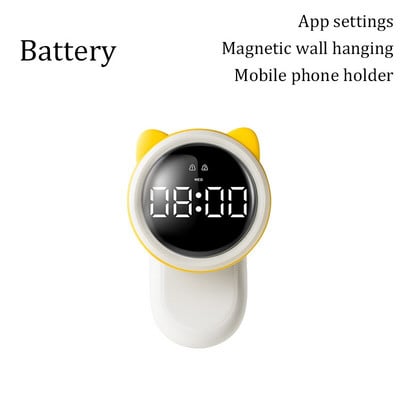 Mielas išmanusis žadintuvo apšvietimas studentų išmanusis elektroninis LED skaitmeninis žadintuvas stalinis laikiklis magnetinio įsiurbimo sieninis laikrodis