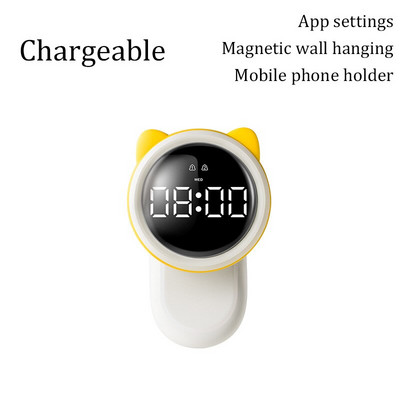 Mielas išmanusis žadintuvo apšvietimas studentų išmanusis elektroninis LED skaitmeninis žadintuvas stalinis laikiklis magnetinio įsiurbimo sieninis laikrodis