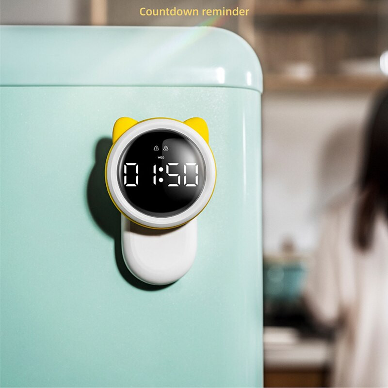 Mielas išmanusis žadintuvo apšvietimas studentų išmanusis elektroninis LED skaitmeninis žadintuvas stalinis laikiklis magnetinio įsiurbimo sieninis laikrodis