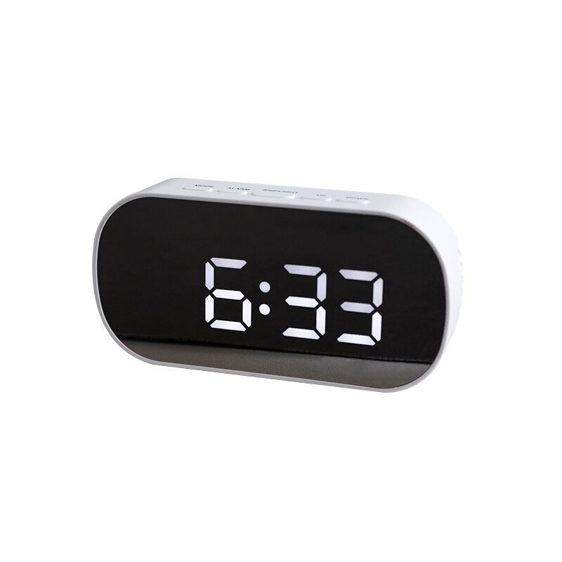 Oglindă LED Ceas cu alarmă digital Lumini de noapte Termometru Ceasuri de perete Lampă dreptunghi pătrat Ceas de masă multifuncțional USB/AAA