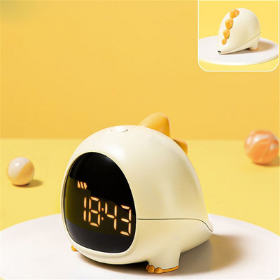 Vaikiškas stalo laikrodis Mielas triušis žadintuvas USB įkrovimas skaitmeninis snaudimas elektroninis laikrodis laikmatis LED nakties šviesos zuikio ausų laikrodis