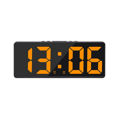 Kettős ébresztőórák nehéz alvók számára Hangvezérlés Egyszerű LED, nagy képernyős 12/24 órás naptár Hálószoba Éjjel melletti Otthoni Digitális óra