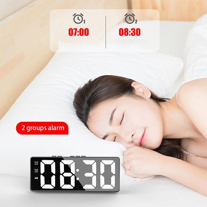 Skaitmeninis stalo laikrodis valdymas balsu Skaitmeninis žadintuvas Temperatūra Snaudimas Žadintuvas Stalo laikrodis Nutildyti LED laikrodžiai Laikrodis Elektroninis laikrodis