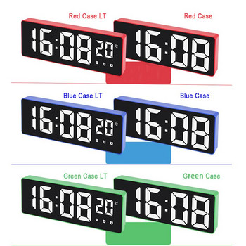 Κινέζικο Κόκκινο Γραφείο Ψηφιακό Ρολόι Ξυπνητήρι Διακόσμηση Γραφείου Miclock Ψηφιακά Ρολόγια Ηλεκτρονικό ρολόι Recamera Διακόσμηση δωματίου Ρολόι γραφείου