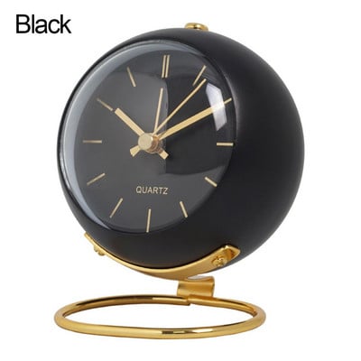 Paprastas retro stiliaus su naktinės lemputės baterijomis veikiantis judesys tylus miego treniruoklis Kvarcinis stalinis laikrodis žadintuvas