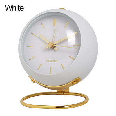 Paprastas retro stiliaus su naktinės lemputės baterijomis veikiantis judesys tylus miego treniruoklis Kvarcinis stalinis laikrodis žadintuvas