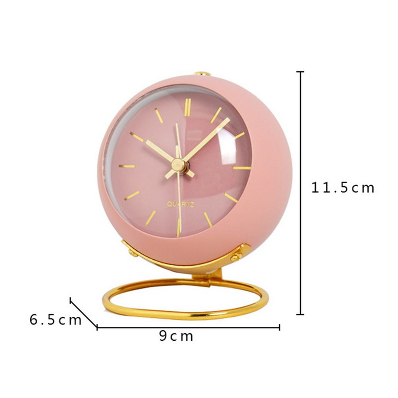 Paprastas retro stiliaus su naktinės lemputės baterijomis veikiantis judesys tylus miego treniruoklis Kvarcinis stalinis laikrodis žadintuvas