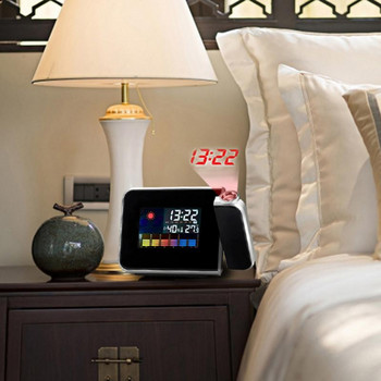 Προβολή LCD Ξυπνητήρι με Ημερολόγιο Μετεωρολογικού Σταθμού Μετεωρολογικό Θερμόμετρο Αθόρυβο ψηφιακό οπίσθιο φωτισμό Snooze Clock Προμήθειες σπιτιού