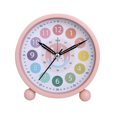 Vaikų žadintuvai Mieli gyvūnų mokymosi laikrodis tylus su naktine šviesa, tinka vaikams Miegamojo rašomasis stalas prie lovos namų dekoravimas