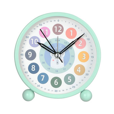 Vaikų žadintuvai Mieli gyvūnų mokymosi laikrodis tylus su naktine šviesa, tinka vaikams Miegamojo rašomasis stalas prie lovos namų dekoravimas