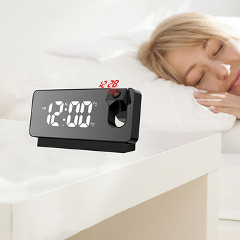 LED Ψηφιακό Ξυπνητήρι Προβολής Επιτραπέζιο Ηλεκτρονικό Ξυπνητήρι με Προβολέα ώρας προβολής Ρολόι κρεβατοκάμαρας κρεβατοκάμαρας