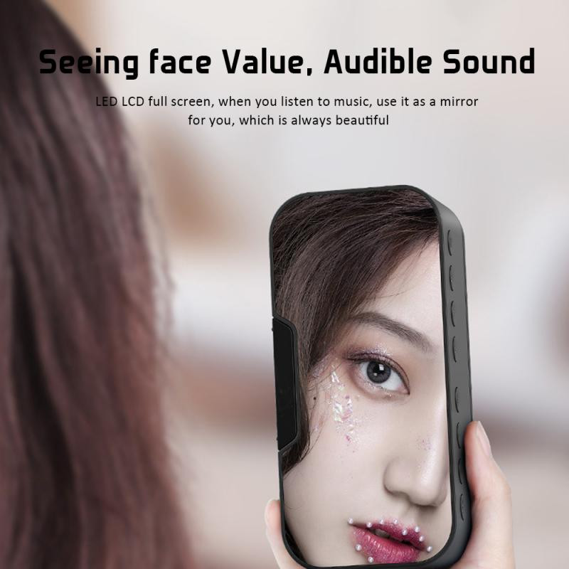 LED veidrodinis ekranas žadintuvo laikrodžio stalinis skaitmeninis laikrodis Despertador belaidis Bluetooth 5.0 garsiakalbis FM laisvų rankų skambučių stalo dekoras