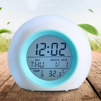 Δημιουργική αλλαγή χρώματος ξυπνητήρι Στρογγυλό πολύχρωμο ρολόι ξυπνητήρι με ντεγκραντέ με Ημερολόγιο Μπάλα παιδικό ξυπνητήρι TSLM2